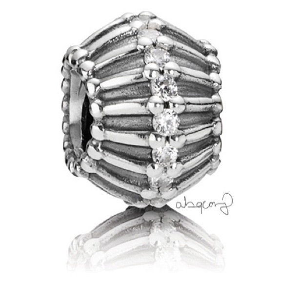 EUC Pandora 790545CZ Sterling Silver Show Stopper Charm w/ Clear Zirconia - Picture 1 of 8